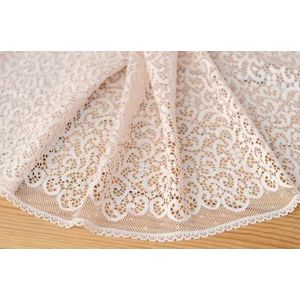 2 m/partij 22 cm breed Prachtige beige wit roze micro-elastische kant High-end kleding rok jurk decoratieve kant SC779