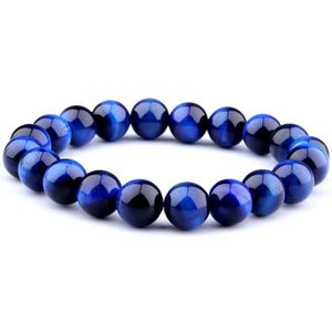 Mannen Armbanden Aaa Natuurlijke Tiger Eye Armbanden Voor Mannen & Vrouwen Lapis Lazuli Blue Tiger Eye Stretch Armband Koppels sieraden