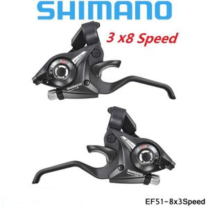 ShimanoST-EF51-8 3X8 S Fiets Rem Shifters Mtb Mountainbike Disc Brake Shifter Set Fietsen Rem Hevels & Shift hevels