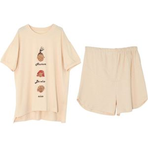 Zomer Moederschap Korte Mouw Lange T-Shirt + Shorts Sets Pyjama Zwangere Vrouwen Losse Nachtkleding Thuis Kleding Zwangerschap Homewear