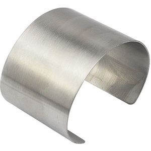 Eenvoudige Klassieke Arm Manchetten Vrouwen Roestvrij Staal Bangle Mat Zilver Kleur Sieraden Verklaring Bangles 1 Stuk