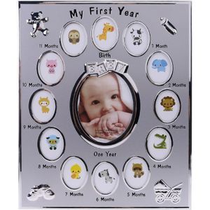 Baby Fotolijst Mijn Eerste Jaar Foto 12 Maanden Aluminium Frame Kids Woondecoratie Familie Ornamenten