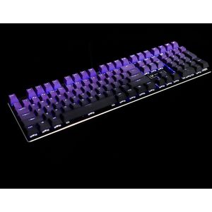 Oem 108 Paars Zwart Gradiënt Keycap | Geverfd Double Shot Schijnen Door Pbt Keyset | Voor Mx Mechanische Toetsenbord 61 87 104 Keychron