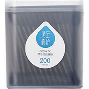 200Pcs Dubbele Getipt Katoen Wattenstaafjes Met Houten Handvat Wattenstaafjes Applicator Oor Wax Verwijderen Stof Vuil schoon