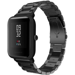 Band voor Xiaomi Huami Amazfit Bip Jeugd Smart Horloge 20mm Armband Wrist Band voor Huami Bip BIT Lite Band metalen Rvs