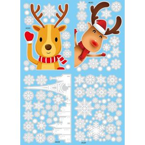 4Pcs Kerst Raamstickers Kerst Decoraties Voor Thuis Pvc Muurstickers 2021New Jaar Stickers Op Windows