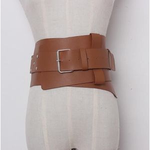 Vrouwen ultra Plus brede riem accessoires Kunstleer Elastische corset Riem Voor Metalen gesp Taille riem Meisje Kleden Decoratie