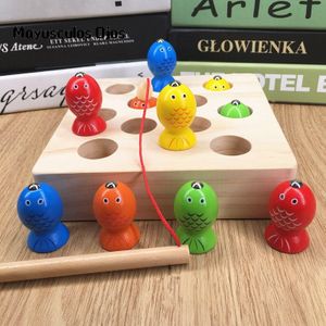 1 PC Houten Vissen Game Grote Grenen Hout Kinderen 2-4 Jaar Oud Fish Game Ouderschap Speelgoed Rups