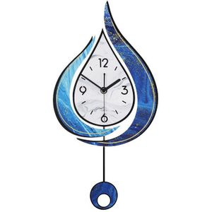 Grote Water Druppels Wandklokken Creatieve Swingable Wandklok Modern Woonkamer Home Decoratie Slinger Wandklokken Horloge