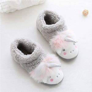 Suihyung Winter Warm Eenhoorn Schoenen Vrouwen Indoor Slippers Furry Huis Slip Op Dames Bont Slides Thuis Toevallige Flats Vrouwelijke Botas