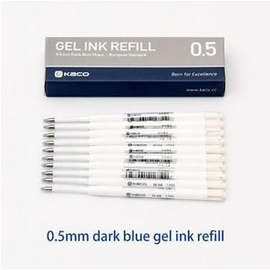 Kaco 10 stks/doos G2 Refill Europese Standaard 0.5mm Zwart Rood Blauw Donker-blauwe inkt Vullingen voor Intrekbare Gel pennen Kantoorbenodigdheden