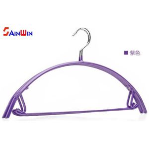 Sainwin 10 stks/partij 43 cm Rvs hangers voor kleding antislip half ronde schouder kledingrek