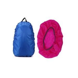 2 stuks Waterdichte Reizen Wandelen Accessoire Rugzak Camping Dust Rain Cover 35L, Blauw met Rose Red