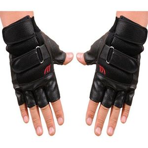 Mannen Gym Exercise Training Sport Fitness Sport Half Vinger Lederen Handschoenen Handschoenen guantes eldiven handschoenen 40FE18
