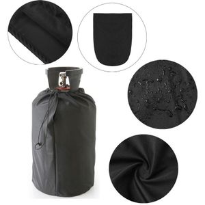 Zwart Polyester Waterdicht 31X59cm Cover Beschermende Stofkap voor Barbecue Gas Flessen Outdoor Gasfornuis camping Onderdelen