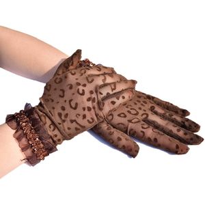 5 Stk/partij Zwart Korte Vinger Transparante Dame Meisje Vrouwen Rijden Een-Uv Handschoenen