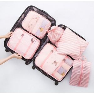 7 Stks/set Verpakking Kubus Voor Koffer Organizer Bag Vrouwen Mannen Schoen Kleding Bagage Reistassen