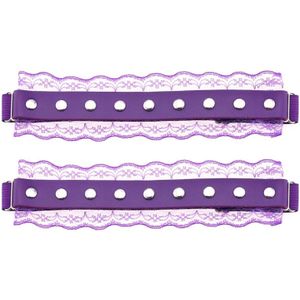 12 Kleuren 1 Paar Vrouwen Vrouwelijke Been Kousenband Klinknagels Meisjes Lace Trim Decoratieve Riem Verstelbare Been Lus Bretels