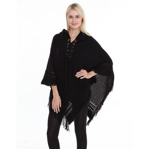 winter mode klok casual vrouw trui schattige kwastje solid trui vrouwelijke gebreide trui