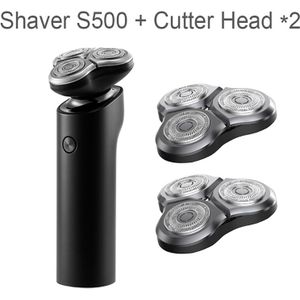 Xiaomi Mijia Elektrische Scheerapparaat S500 Draagbare Flex Scheermes 3 Hoofd Droog Nat Scheren Wasbare Baard Trimmer Trimeer Intelligente Low Noise