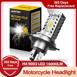 Auxito 9003 H4 Led Motorfiets Koplamp 12V H4 Led Moto Lampen 16000LM Super Heldere 6500K Wit Motorbike Hoofd lamp Accessoires