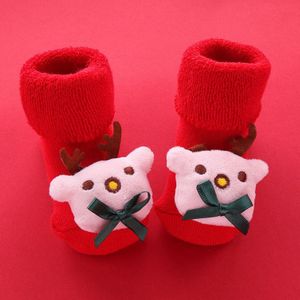 Kerst Baby Sokken Sneeuwpop Elanden Sokken Baby Winter Zachte Warme Baby Boy Meisje Sokken Antislip Kinderen Floor Sokken