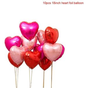 10 Stuks Multi Rose Gouden Hart Folie Ballonnen Helium Ballon Birthday Party Decorations Kids Volwassen Bruiloft Valentijnsdag Ballons