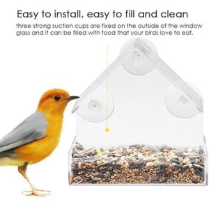 Acryl Clear Huis Venster Vogel Feeder Vogelhuisje Met Zuig Outdoor