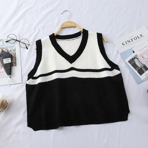 Heliar Vrouwen Herfst Vest V-hals Gebreide Tank Tops Fluwelen Trui Vest Patch Werk Mouwloze Trui Vest Winter Voor Vrouwen