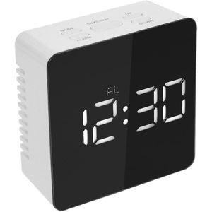 Multifunctionele Creatieve Kamer Digitale Led Spiegel Klok Alarm Night Lights Thermometer