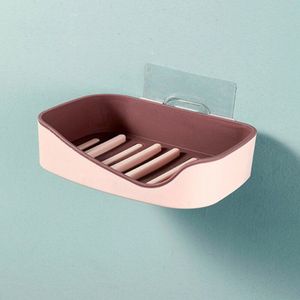 Zeephouder Zuignap Zeepbakje Afvoer Badkamer Opbergdoos Gratis Ponsen Plastic Muur Opknoping Plakken Lade Badkamer Accessoires