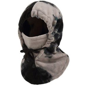 Winter Koude-Proof Gezicht Bescherming Tie-Dye Rijden Masker Bergbeklimmen Ski Fleece Sjaal Warme Kap Masker Outdoor Apparatuur XA165TQ