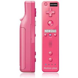 Gegarandeerd 100% 2 In 1 Afstandsbediening Met Ingebouwde Motion Plus Voor Wii Voor Nintendo Roze