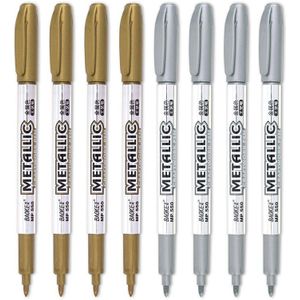 1.5 Mm Goud En Zilver Metallic Art Marker Borstel Pen Ambachten Pen Voor Diy Schilderen Pennen Handtekening Wenskaart Ambachten art