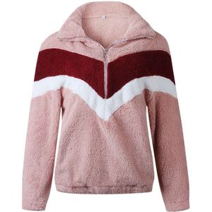 Vrouwen Winter Top Lange Mouwen Warm Fleece Zip Jassen Elegante Dames Uitloper Trui veste femme Streetwear