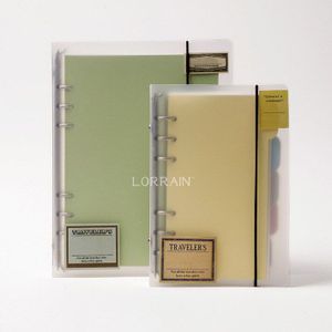 A5/A6 Plastic Clip Bestandsmap Klassieke Transparante Eenvoudige Notebook Losbladige Ringband Dagboek Planner Cover Briefpapier