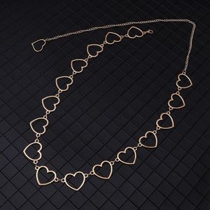 Klassieke Punk Tailleband Broek Taille Ketting Love Heart Hollow Gordel Voor Vrouwen Hip Hop Stijl Mode Fijne Taille Riemen Jurk keten