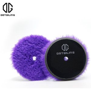 Detaillering 3/5/6 Inch Paars Wollen Polijsten Pad Auto Verf Polijsten Buffing Wol Pad Voor Waxen Buffer polijstmachine Gebruik