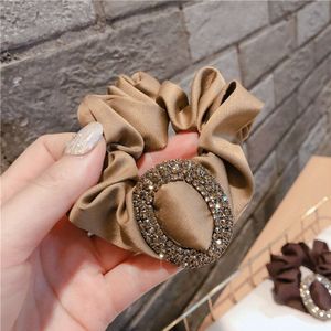 Koreaanse Mode Stof Elastische Haarband Kristal Strass Hoofdband Voor Vrouwen Meisjes Paardenstaart Hoofd Touw Sieraden Haaraccessoires