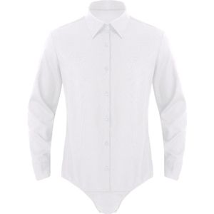 Iiniim Mens Adult Turn-Down Kraag Hemd-Body Kostuums Button Down Comfortabele Casual Bodysuit Shirt Tops Voor Avond partijen