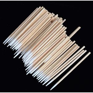100 stuks Wegwerp Ultra-kleine Borstels Wattenstaafje Pluizende Micro Borstels Wimper Extension Tool Lash, Lijm Verwijderen Tool