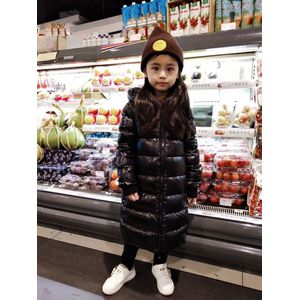 Branded Meisjes Jongens Super Lange Hooded Down Baby Kids Kinderen Winter Dikke Warme Jas Jas Bovenkleding