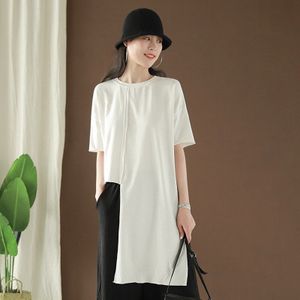 Dameskleding Zomer Casual Tops Voor Vrouwen Traditionele Chinese Kleding Onregelmatige Top Witte Qipao Shirt Vrouwelijke 10061