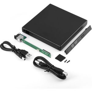 Desktop Dvd Behuizing Usb 2.0 Mobiele Schijf Notebook Abs 12.7Mm Sata Draagbare Pc Laptop CD-ROM 480Mbps Optische Drive case