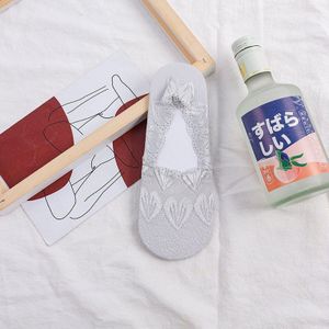 Zomer Sok Slippers Vrouwen Naadloze Sexy Kant Onzichtbare No Show Sokken Mesh Ademend Siliconen Antislip Low Cut Ankle boot Sokken
