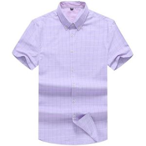 Plus Size 8XL 7XL Solid Casual Shirt Mannen Sociale Jurk Shirts Zomer Chemise Homme Heren Korte Mouwen hoogwaardige