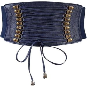 Miss M Brede Taille Riem Vrouwen Mode Elastische Kwastje Brede Riem Jurk Ultra Super Strap Tied Corse Brede Riem Buikband gordel