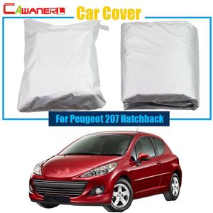 Cawanerl Auto Cover Outdoor Sneeuw Regen Zon Slip Cover Anti UV Zonnescherm Auto-Cover Voor Peugeot 207 Hatchback !