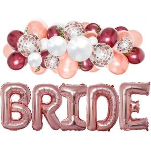 Baby Shower Confetti Ballon Set Voor Bridal Wedding Party Anniversary Decoratie Roze Wijn Rode Ballon Boog Kit