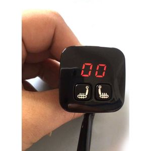 Digitale 5 Gear Display Stoelverwarming Schakelaar 2 Zetels 12V Voor Bestuurder En Passagier Stoelhoezen Auto Verwarmde Set